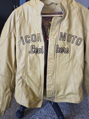 Icon Moto Bombshell Leather Jacket - Tan